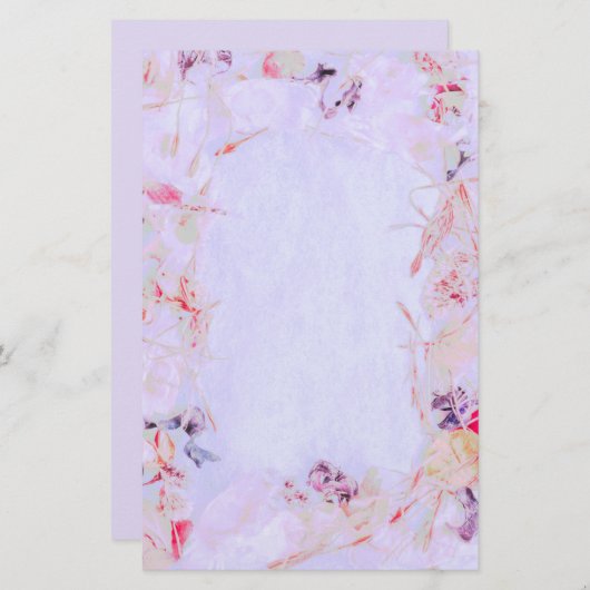 個人的な手紙書のメモを取るフローラメッセージ 便箋 (正面/裏面)