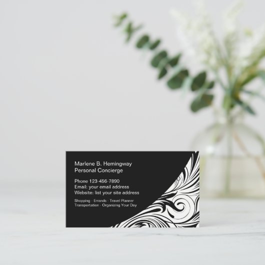 個人的な接客サービス 名刺 (スタンド正面)