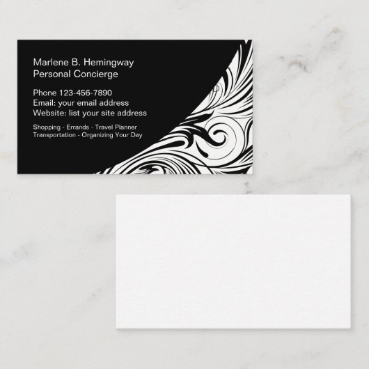 個人的な接客サービス 名刺 (正面/裏面)