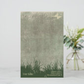 個人的な文房具レターヘッドは、愛笑い住んでいます 便箋 (スタンド正面)