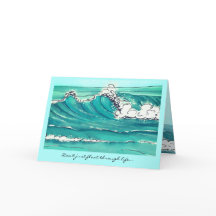 個人的な文章を入力できるスペースのある"Make Waves"カード