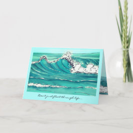 個人的な文章を入力できるスペースのある"Make Waves"カード カード