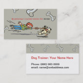 個人的な犬の調教師の荷物のラベル 名刺 (正面/裏面)