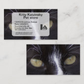 個人的な猫のマクロ写真の目 名刺 (正面/裏面)