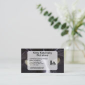 個人的な猫のマクロ写真の目 名刺 (スタンド正面)