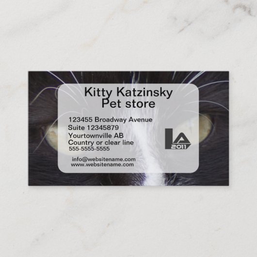 個人的な猫のマクロ写真の目 名刺 (正面)