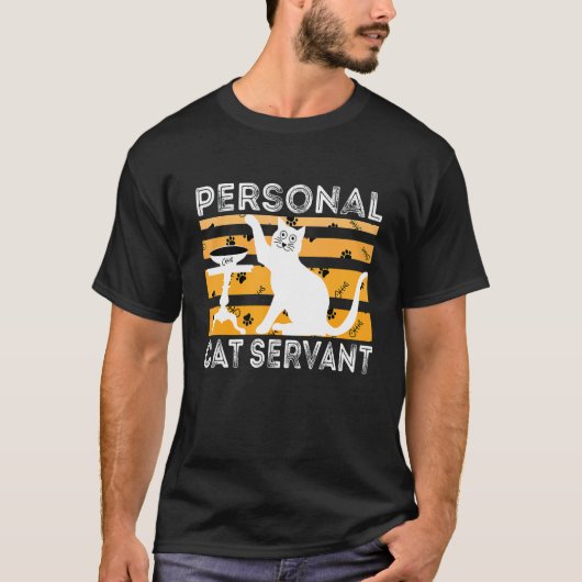 個人的な猫の召使 猫 2 Tシャツ (正面)