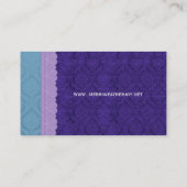 個人的な紫色のダマスク織およびレースV26 名刺 (裏面)