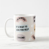 個人的な肯定マグカップ：ママの贈り物、コーヒー愛好家 コーヒーマグカップ (左)