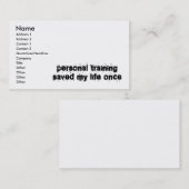 個人的な訓練は私の生命を一度救いました 名刺 (正面/裏面)