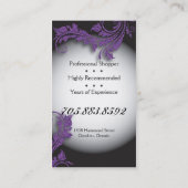 個人的な買物客の名刺のはっきりしたでファンシーなグリッター 名刺 (裏面)