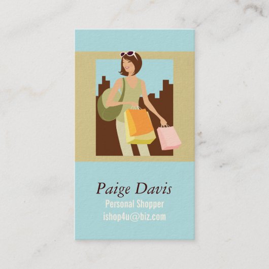 個人的な買物客の名刺 名刺 (正面)