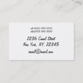 個人的な買物客の名刺 名刺 (裏面)