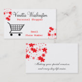 個人的な買物客の名刺 名刺 (正面/裏面)