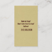 個人的な買物客の名刺 名刺 (裏面)