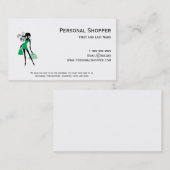個人的な買物客の緑 名刺 (正面/裏面)