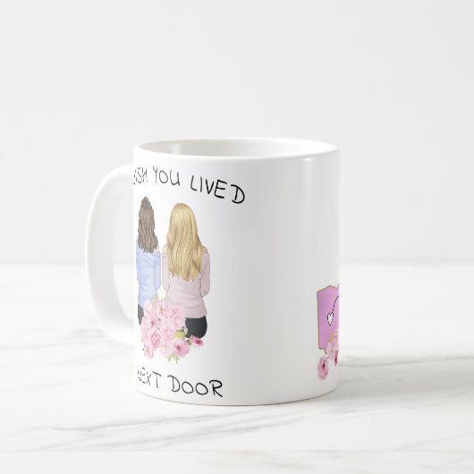 個人的な贈り物 – 私はあなたが隣に住んでいることを願う コーヒーマグカップ (正面左)
