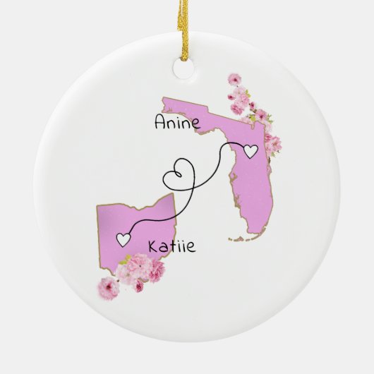 個人的な贈り物 – 私はあなたが隣に住んでいることを願う セラミックオーナメント (裏面)