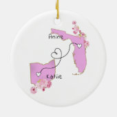 個人的な贈り物 – 私はあなたが隣に住んでいることを願う セラミックオーナメント (裏面)