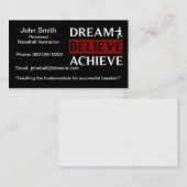 個人的な野球のインストラクター 名刺 (正面/裏面)