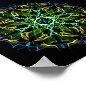 個人的な黙想のフラクタルの曼荼羅7 ポスター (角)