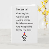 個人的なAおもしろいハッピーバースデー詩 カード (黄色い花)