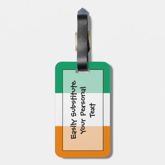 個人的なCoteのd'Ivoireの簡単IDの旗 ラゲッジタグ (裏面縦)