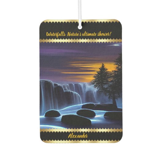 個人的なtouchで魅惑的な夜滝 カーエアーフレッシュナー (正面)