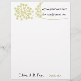 個人的にあなたの! ヴィンテージの花の花 レターヘッド