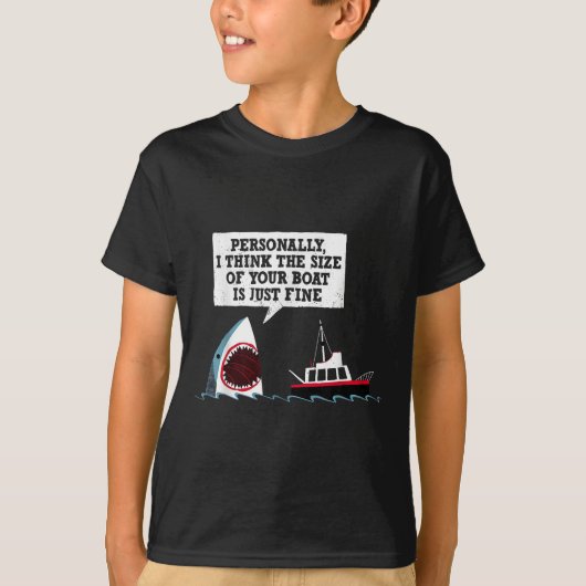 個人的に考えお前の船の大きさはFだ Tシャツ (正面)