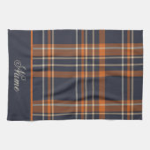 個人的素朴なクリスマス/冬のプレイド キッチンタオル (横)