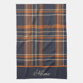 個人的素朴なクリスマス/冬のプレイド キッチンタオル (縦)