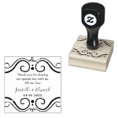 個人的結婚なカップルの感謝メッセージ ラバースタンプ (押印)