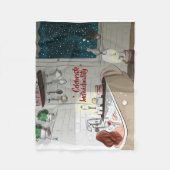 個人祝ファッションパーソナライズされた書 フリースブランケット (正面)