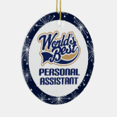 個人秘書のギフトのクリスマスの記念品 セラミックオーナメント (右)