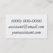 個人秘書の傘 名刺 (裏面)