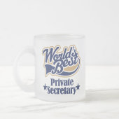 個人秘書ギフトのための(世界のベスト) フロストグラスマグカップ (左)