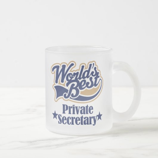 個人秘書ギフトのための(世界のベスト) フロストグラスマグカップ (右)