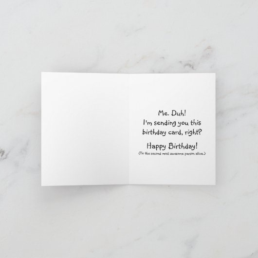 個人素晴らし誕生日カーおもしろいド() カード (内部)