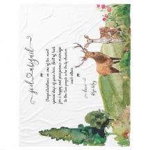 個人結婚メッセージの毛布