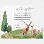 個人結婚メッセージの毛布 フリースブランケット (正面(横))