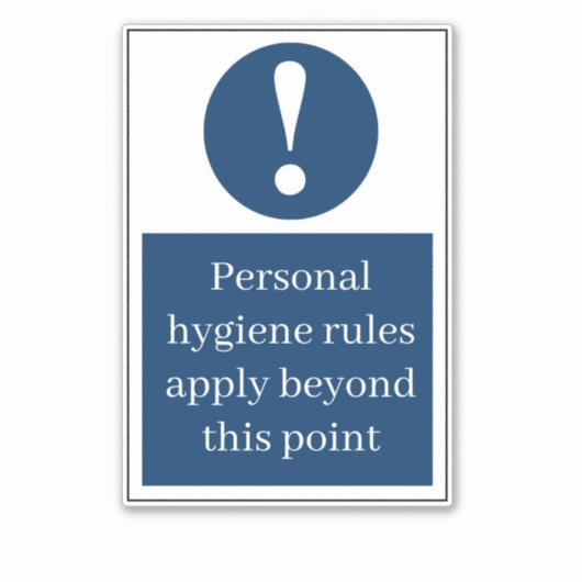 個人衛生ステッカー シール (正面)