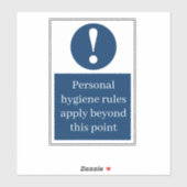 個人衛生ステッカー シール (シート)