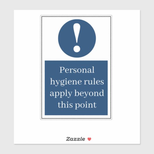 個人衛生ステッカー シール (シート)