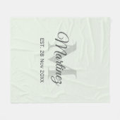 個人設定と家族の名前の日付のカスタム フリースブランケット (正面(横))