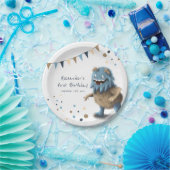 個人設定のニュートラル誕生日モンスター紙プレート ペーパープレート (パーティー)