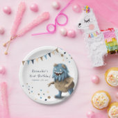 個人設定のニュートラル誕生日モンスター紙プレート ペーパープレート (パーティー)