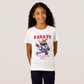 個人設定の空手開業医の場所日付名 Tシャツ (正面フル)