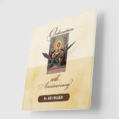 個人設定10周年記念エンジェル スクエア壁時計 (傾斜)