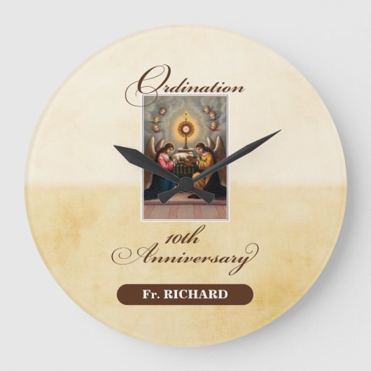 個人設定10周年記念エンジェル ラージ壁時計 (正面)